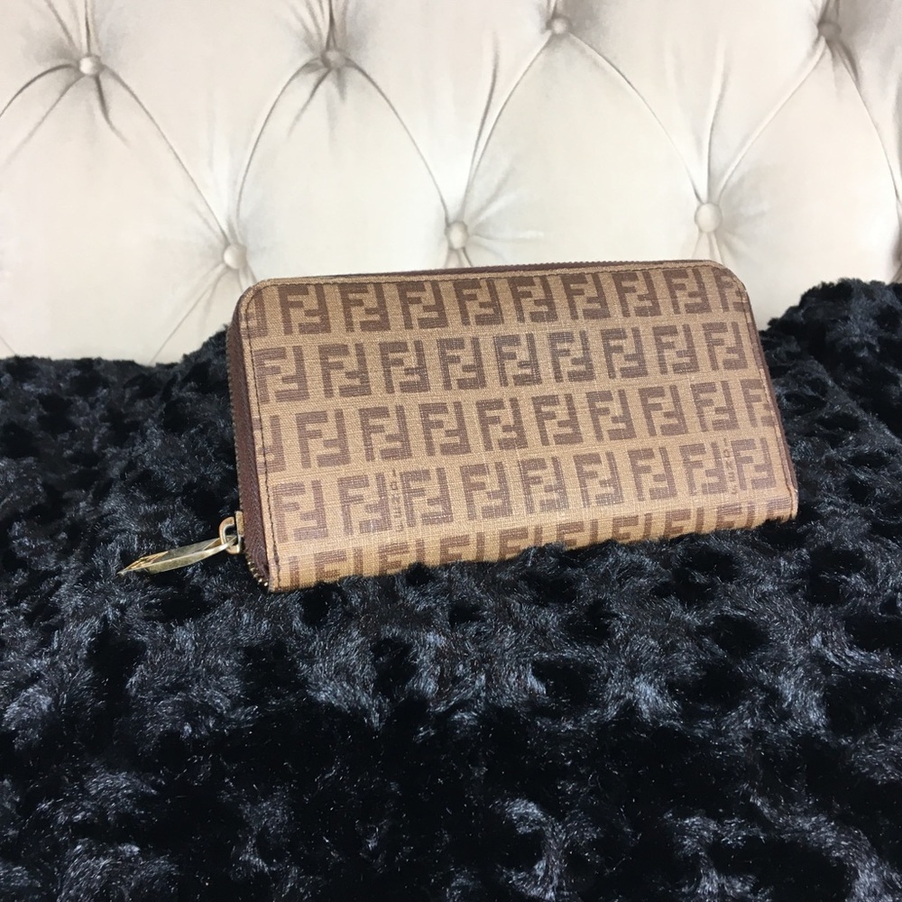 FENDI zip around wallet